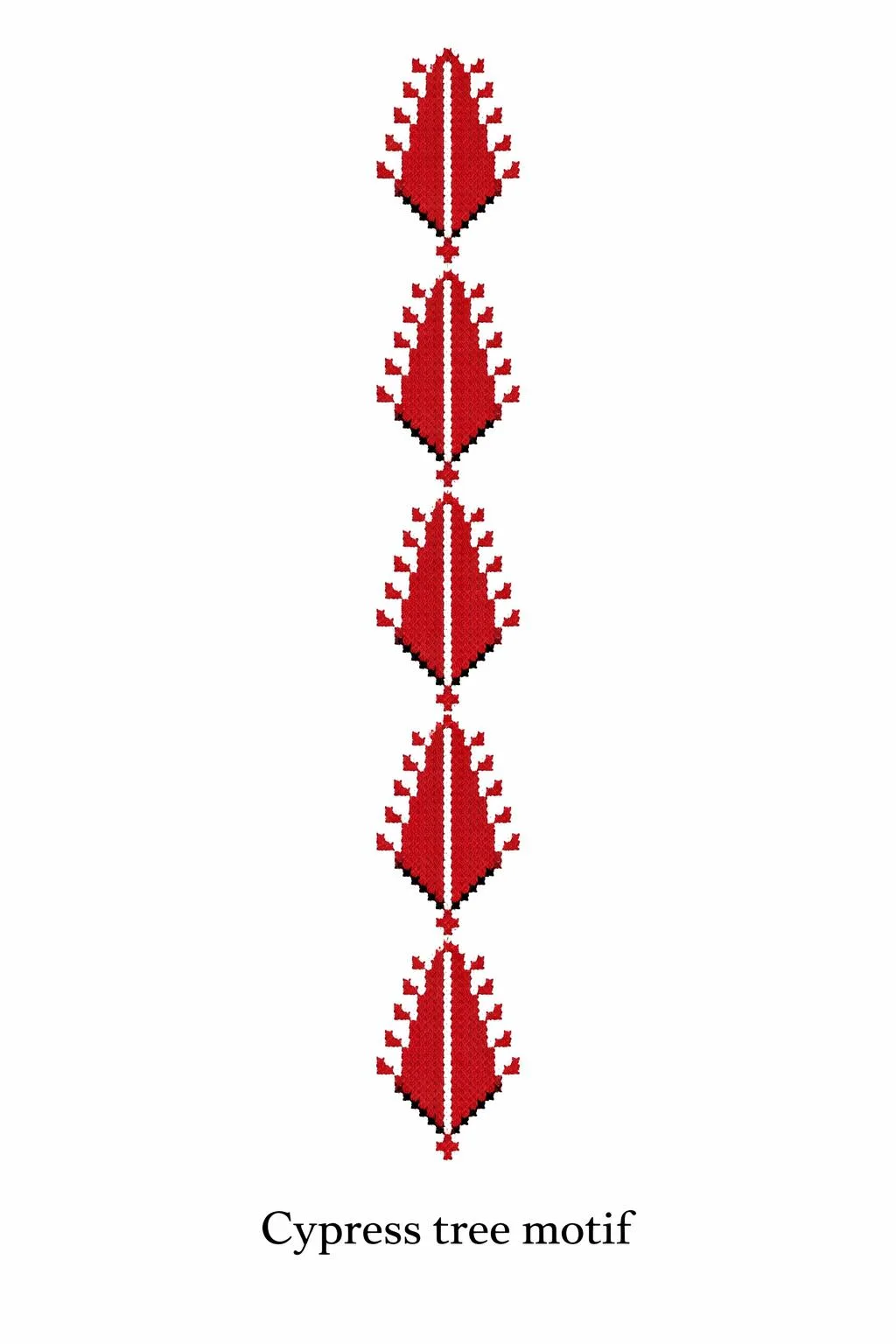 Cypress Tree Motif in Palestinian Tatreez