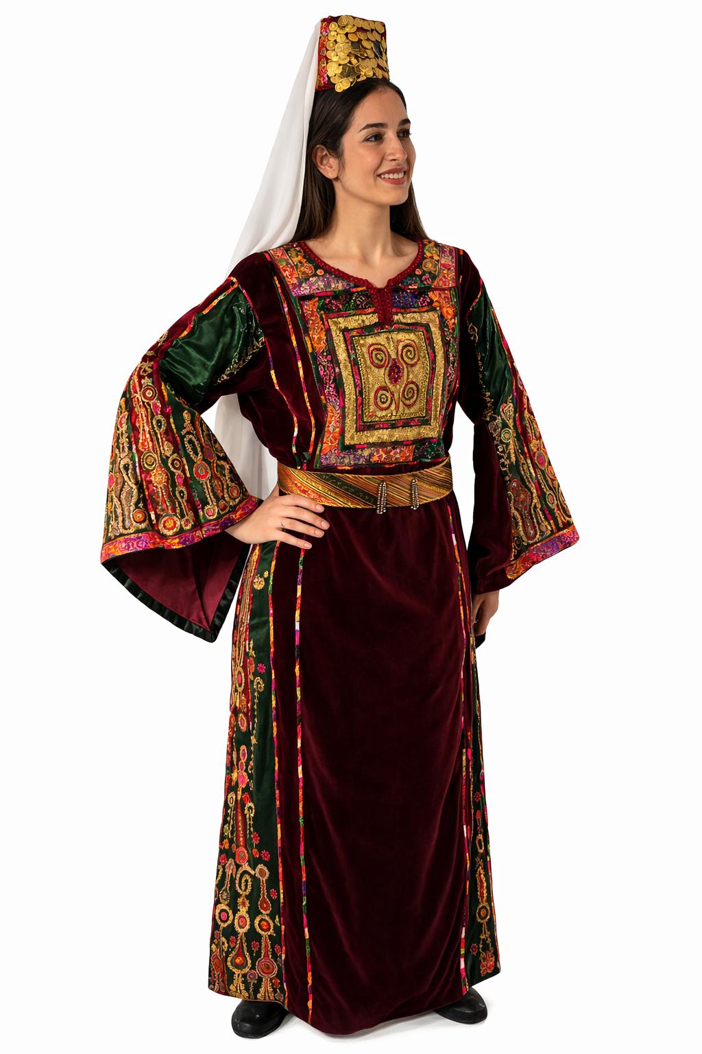 Bethlehem Al-Malak Maroon Thobe