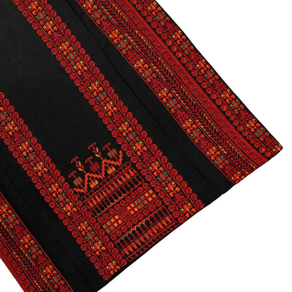 Construction detail of Ramallah Black Thobe