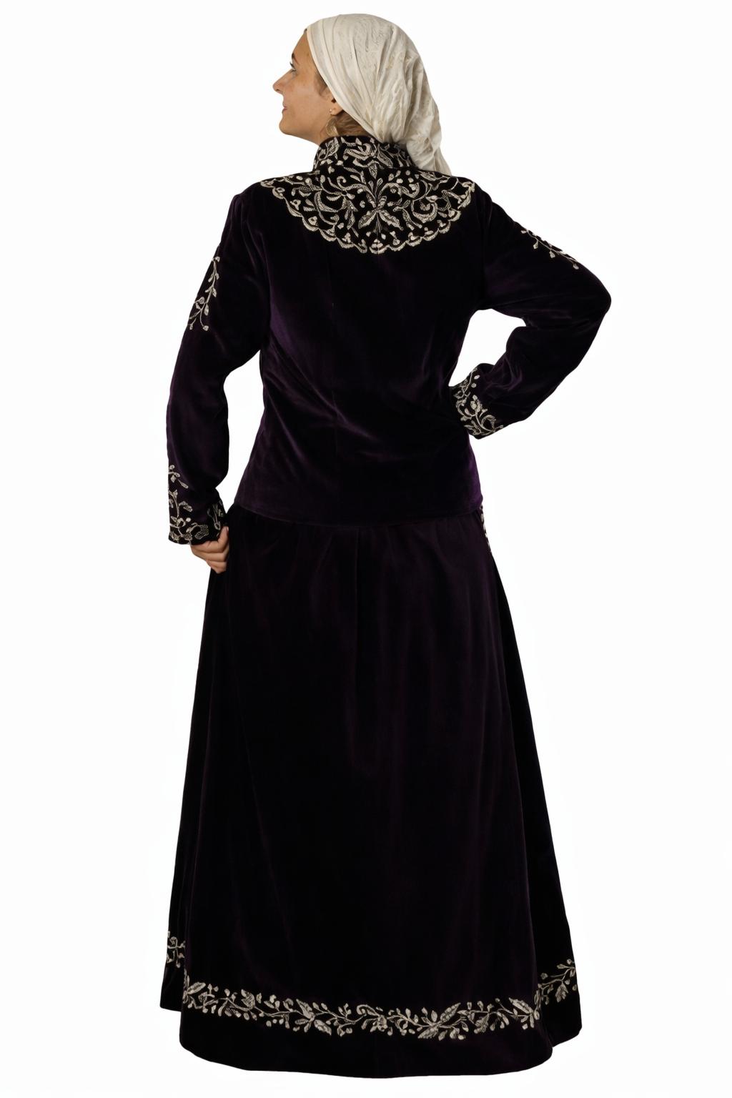 Detail of Jerusalem Bridal Thobe Al-Sarma embroidery