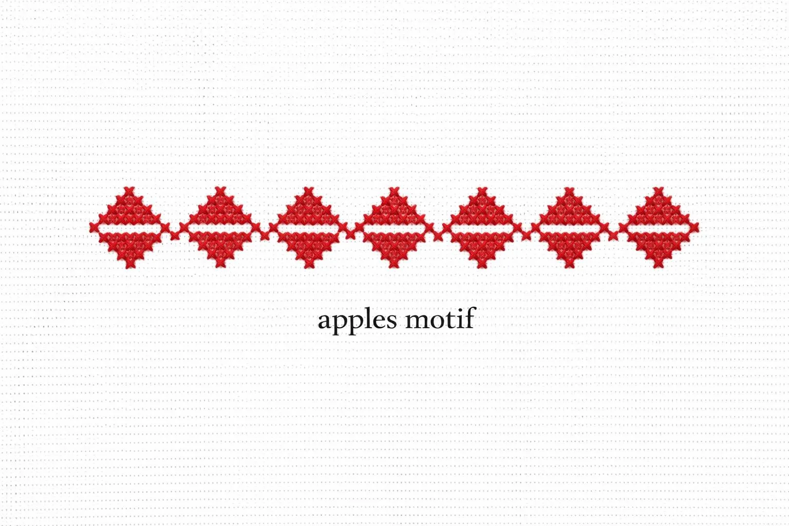 Apple Motif in Palestinian Tatreez