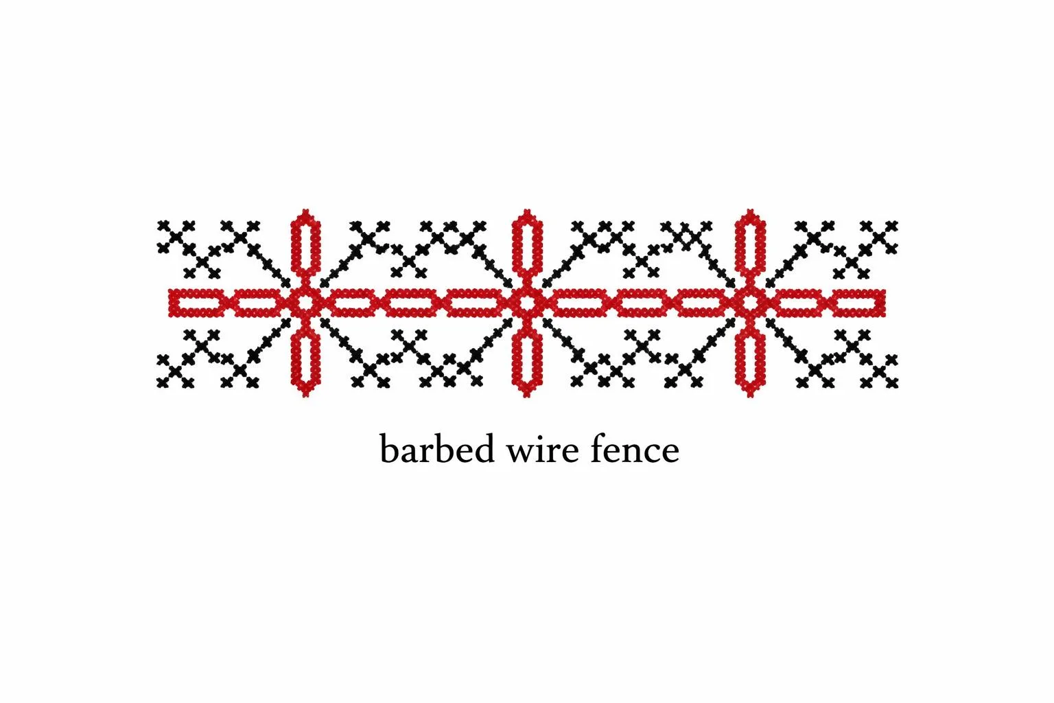 Barbed Wire Motif in Palestinian Tatreez