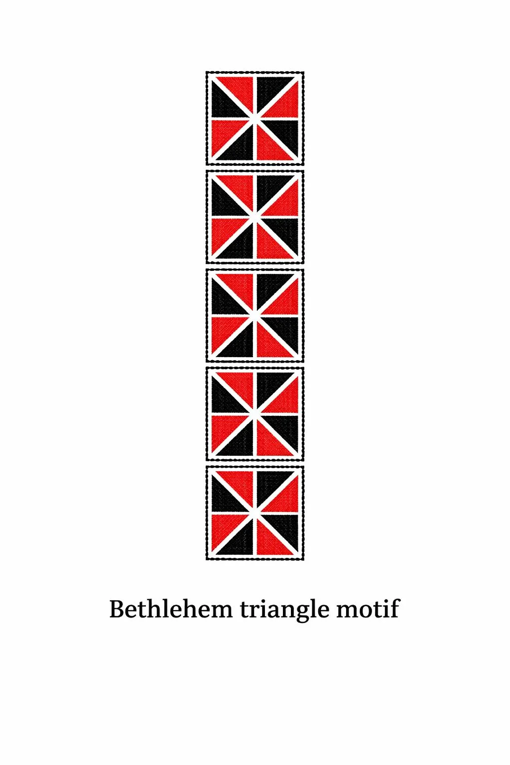 Bethlehem Triangle motif in Palestinian Tatreez embroidery