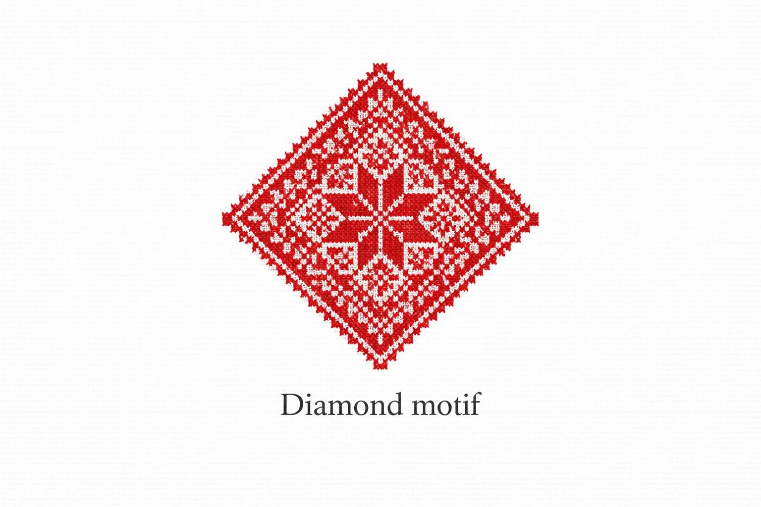 Diamond Motif in Palestinian Tatreez