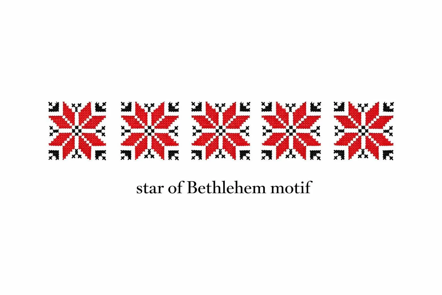 Star of Bethlehem Motif in Palestinian Tatreez